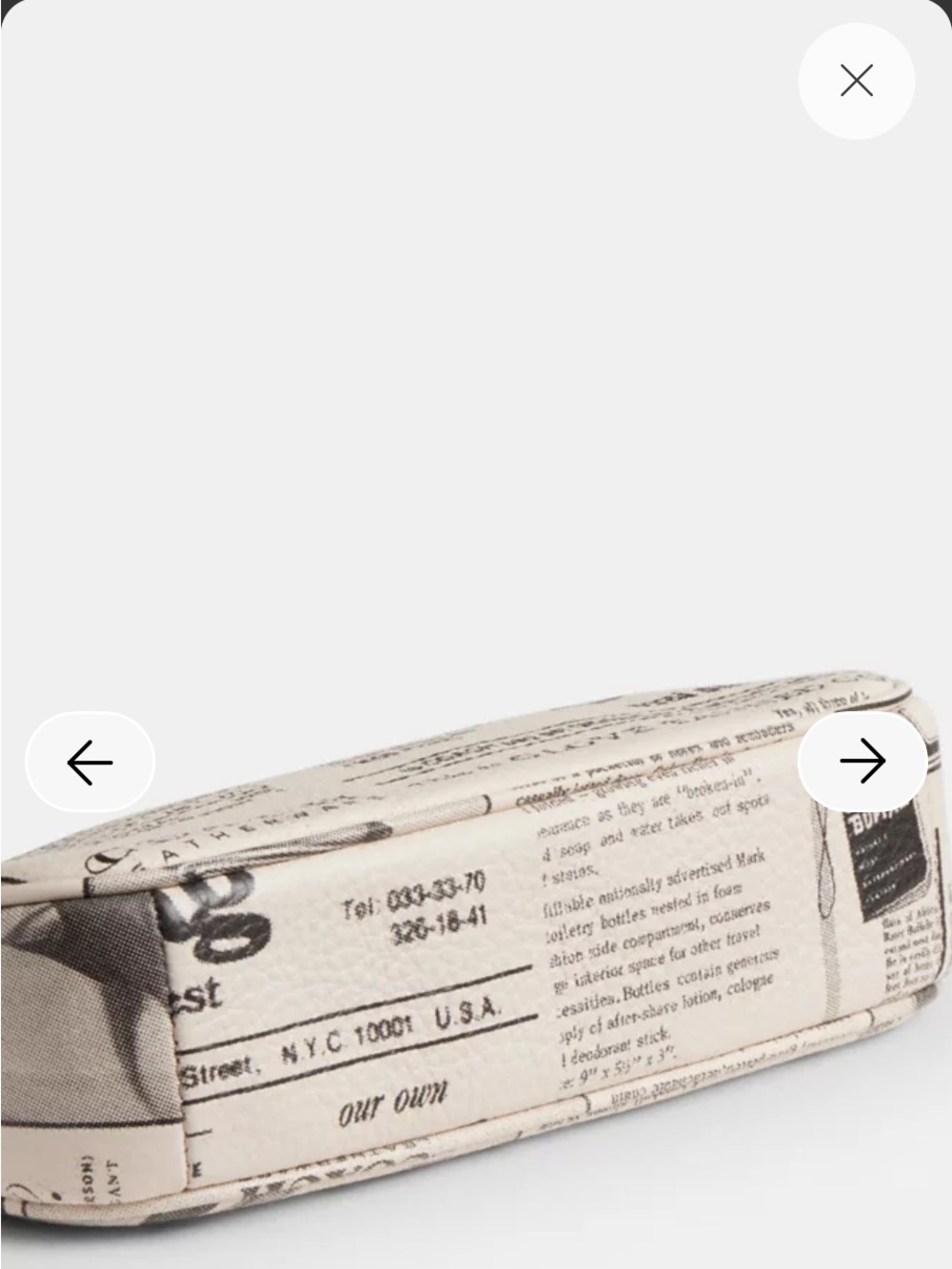 Coach NWT Mini Shoulder Bag in Cream and Black Newspaper Print - Picture 4 of 6